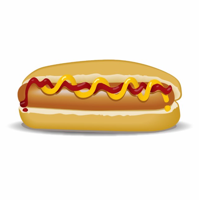 Hotdog Freistehende Fotoskulptur (Vorne)