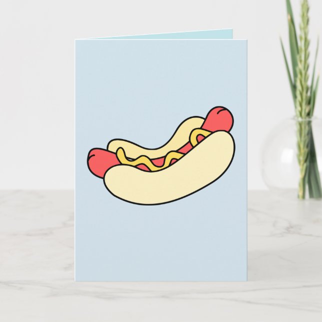 HOTDOG GREETING CARDS, "GLÜCKLICH SOMMER!" KARTE (Vorderseite)