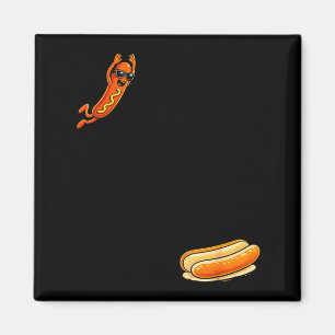 Hotdog Hochsprung lustiger Tauchgang Hot Dog Hotdo Magnet