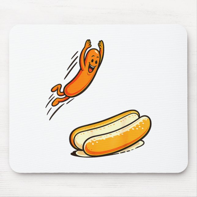 Hotdog Hochsprung  Mousepad (Vorne)