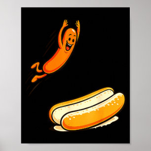 Hotdog Hochsprung  Poster