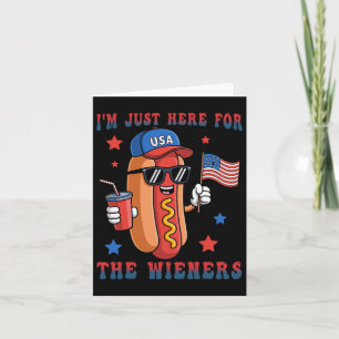 Hotdog Ich bin nur hier für Dackeln 4. Juli USA F Karte