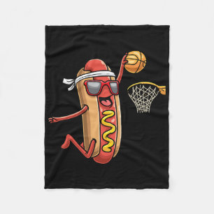 Hotdog in Bread Roll Playing Bysketbyll Sportplake Fleecedecke
