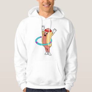 Hotdog in Fitness mit Flywheel Hoodie