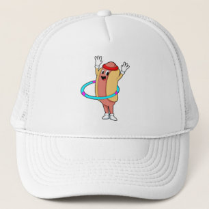 Hotdog in Fitness mit Flywheel Truckerkappe