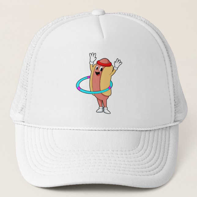 Hotdog in Fitness mit Flywheel Truckerkappe (Vorderseite)