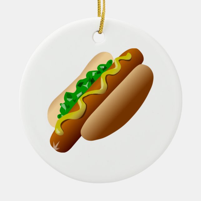 Hotdog Keramik Ornament (Vorne)
