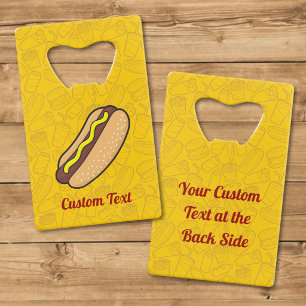 Hotdog-Kreditkartenflaschenöffner Geldbeutel Flaschenöffner