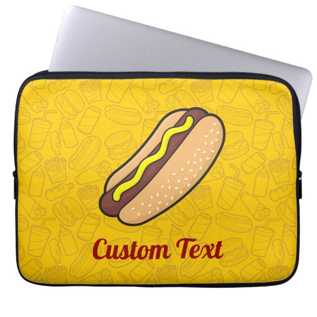 Hotdog Laptop Sleeve (Vorderseite)