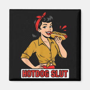 Hotdog Lustiger Lebensmittel-Wortwitz-Liebhaber Gr Magnet