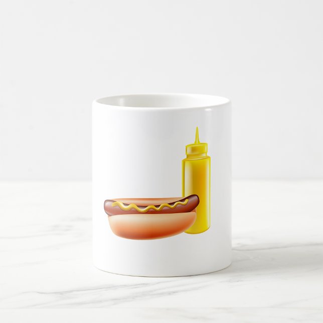 Hotdog mit Senf-Flasche-Tasse Kaffeetasse (Von Creator hochgeladen)