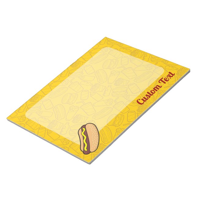 Hotdog Notepad Notizblock (angewinkelt)