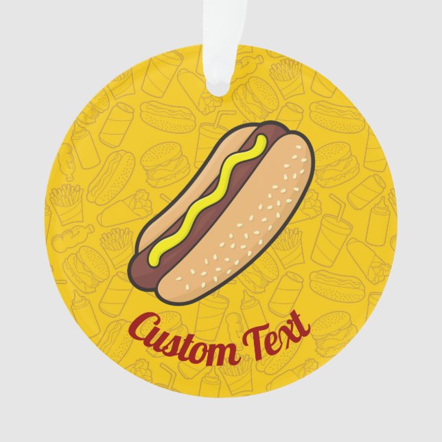 Hotdog-Ornament Ornament (Vorderseite)