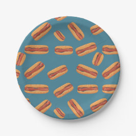 Hotdog Paper Party Tellers Sport 4. Juli Pappteller