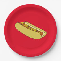 Hotdog-Papier-Party-Teller