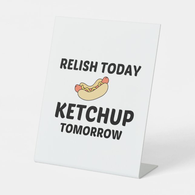 HOTDOG RELISH KETCHUP SOCKELSCHILD (Vorderseite)