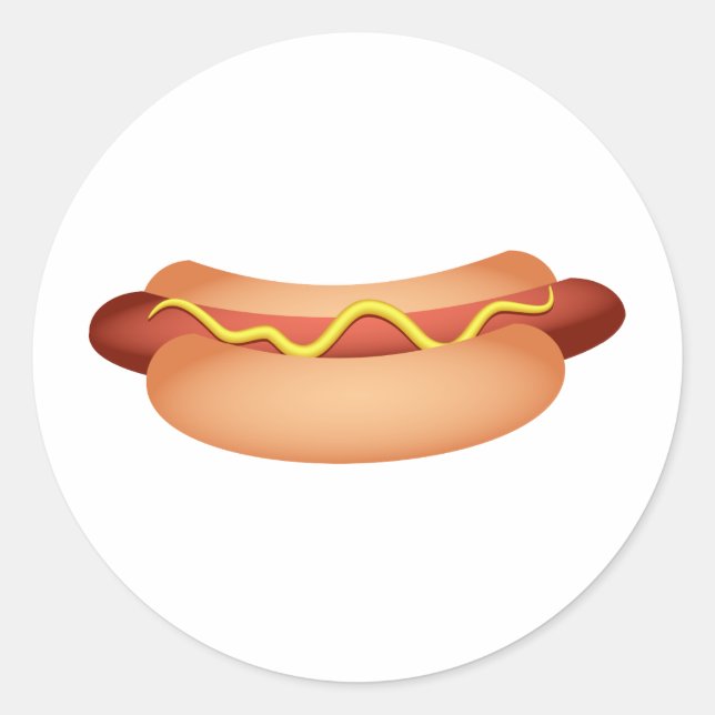 Hotdog Runder Aufkleber (Vorderseite)