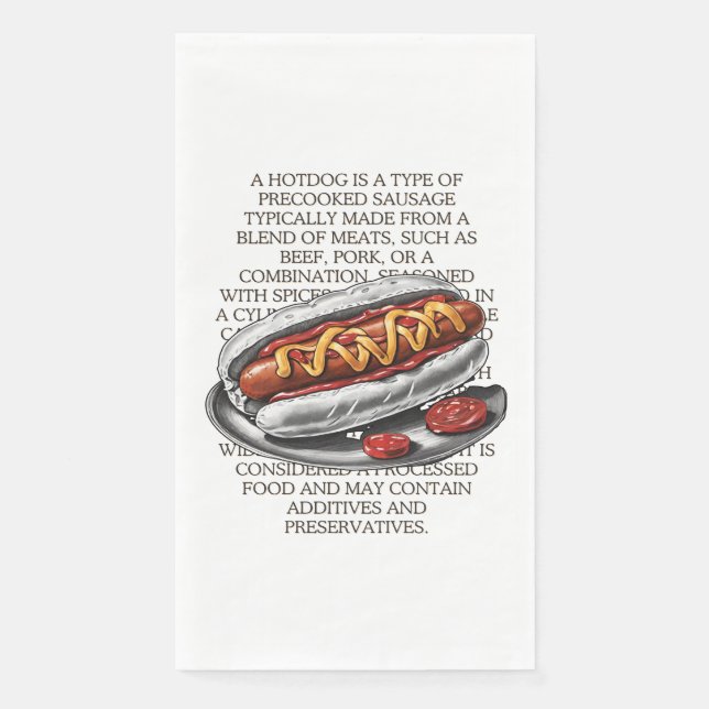 Hotdog-Sketch von CallisC Arts ⭐ ⭐ ⭐ ⭐ ⭐ Serviette (Vorderseite)