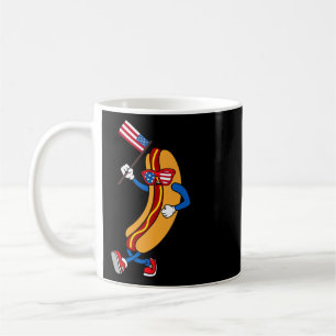 Hotdog Sungles Amerikanische Flagge USA Lustig 4. Kaffeetasse