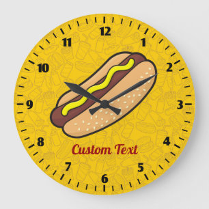 Hotdog-Uhr Große Wanduhr