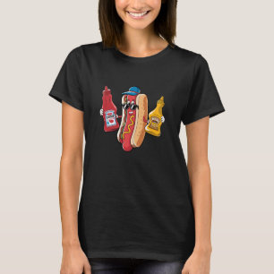 Hotdog-Verkäufer Food Truck Ketchup Senf 4. Juli T-Shirt