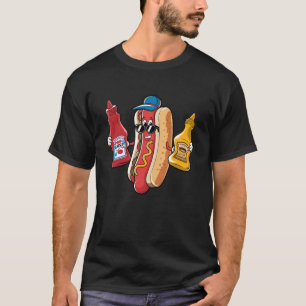 Hotdog-Verkäufer Food Truck Ketchup Senf 4. Juli T-Shirt