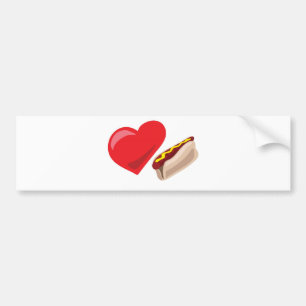 Hotdogs der Liebe!  Kundengerecht: Autoaufkleber