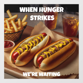 Hotdogs Fries Drink Restaurant Advert anpassen Fensteraufkleber