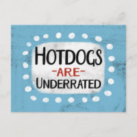 Hotdogs sind untergegangene Postkarten