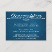 Hotel Accommodation Cards Moderne blaue Marine