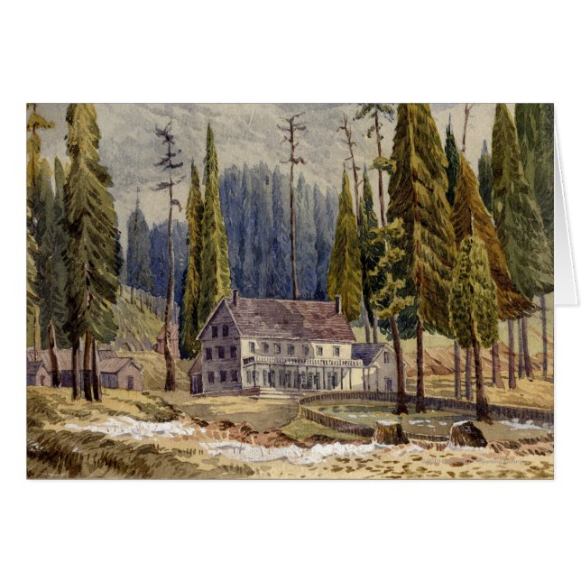 Hotel an der Waldung von Mamoth Bäumen (Vorderseite (Horizontal))