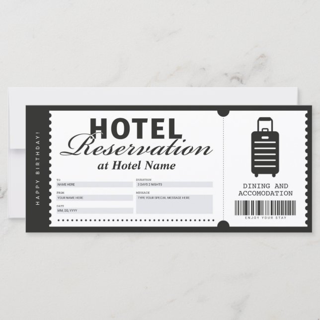 Hotel Bleibe Reservierungsgutschein (Vorderseite)