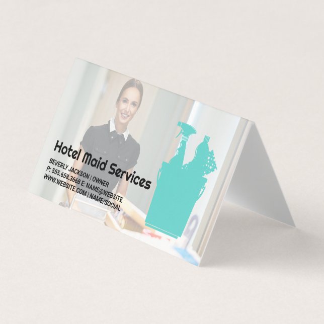 Hotel Cleaner | Maid-Services Visitenkarten (Vorderseite)