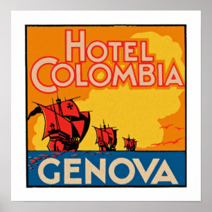 Hotel Colombia Genova Poster