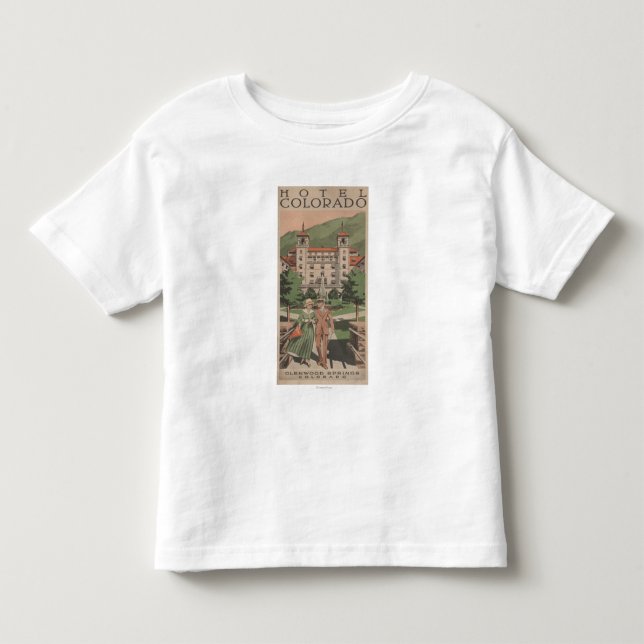 Hotel-Colorado-Reise-Plakat Kleinkind T-shirt (Vorderseite)