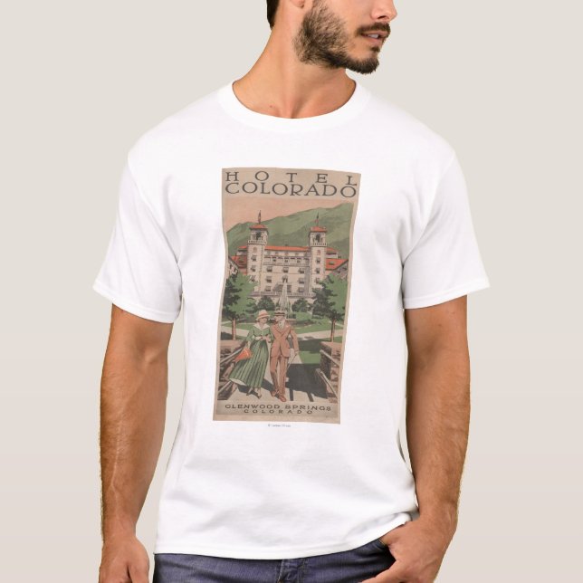Hotel-Colorado-Reise-Plakat T-Shirt (Vorderseite)
