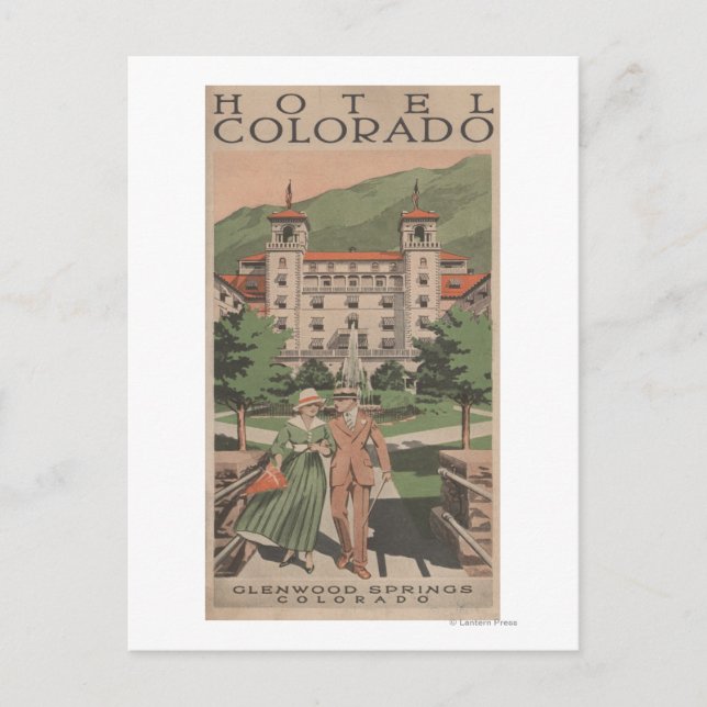 Hotel Colorado Travel Poster Postkarte (Vorderseite)
