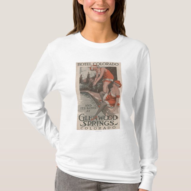 Hotel Colorado u. Bad-Plakat T-Shirt (Vorderseite)