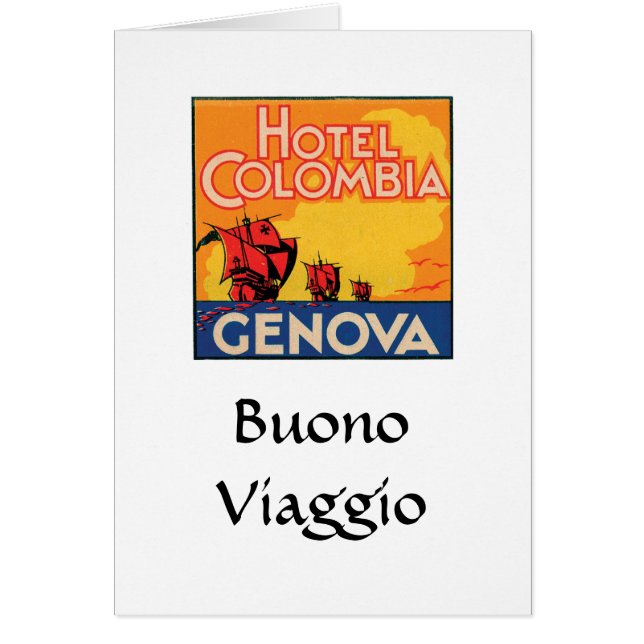 Hotel Columbia Genova Gepäcksiegel (Vorne)