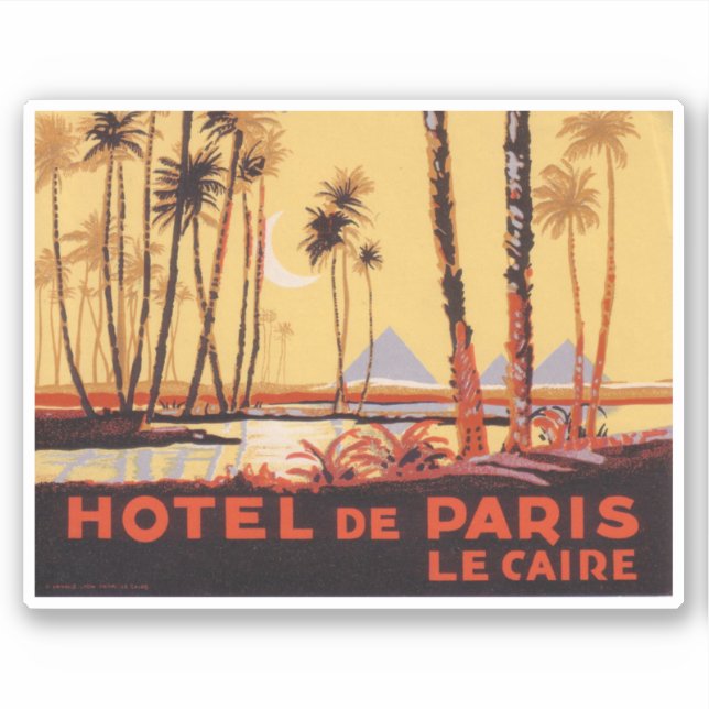 Hotel de Paris Cairo Sticker (Vorderseite)