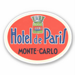 Hotel de Paris Monte Carlo Aufkleber
