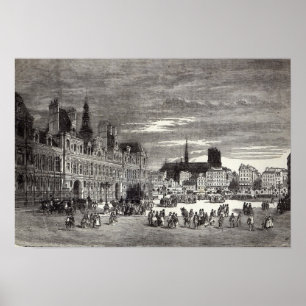 Hotel de Ville, Paris, 1847 Poster