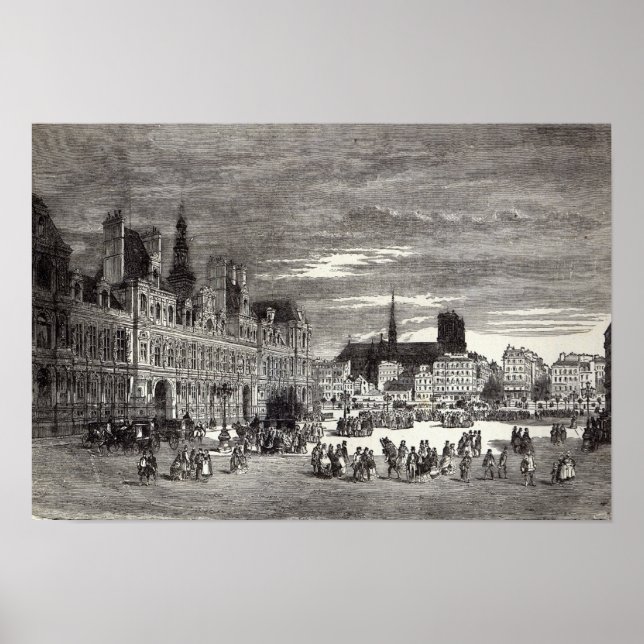 Hotel de Ville, Paris, 1847 Poster (Vorne)