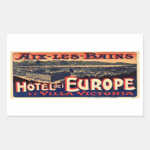 Hotel del Europa (Aix Bains) Rechteckiger Aufkleber