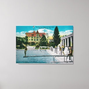 Hotel Del Monte, das Behälter und Solarium Leinwanddruck
