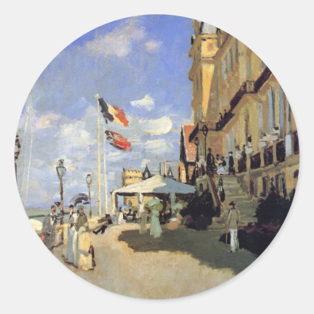 Hotel des Roches Noires, Trouville von Claude Mone Runder Aufkleber (Vorderseite)