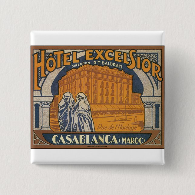 Hotel Excelsior Casablanca Button (Vorderseite)