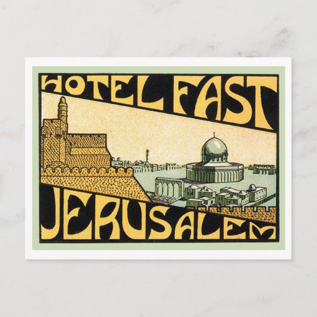 Hotel Fast Jerusalem Postkarte (Vorderseite)