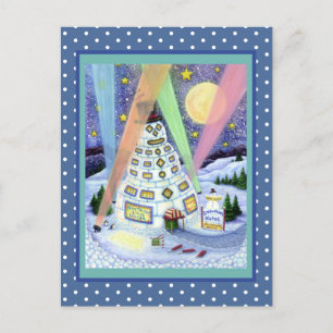 HOTEL FUNNY SNOWMAN, NORDLICHKEITEN UND PENGUINEN POSTKARTE
