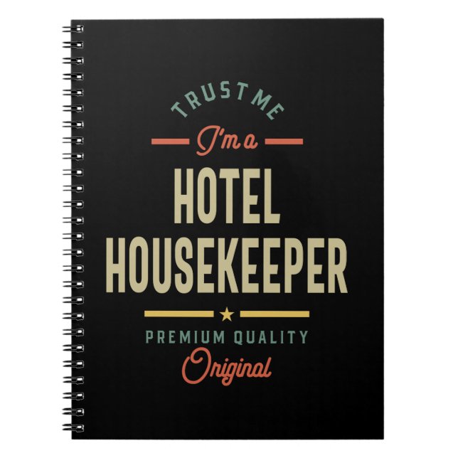 Hotel Housekeeper Jobgeschenk Notizblock (Vorderseite)